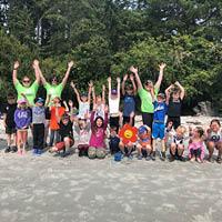 Summer camp on beach