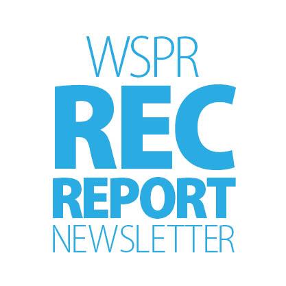 Rec Report newsletter graphic - light blue