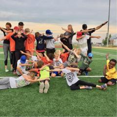 Group of kids on sports field