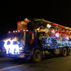Truck decorated for Christmas