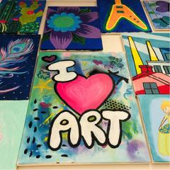 i heart art painting