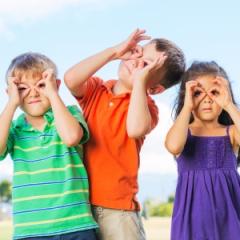 kids exploring