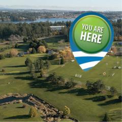 You Are Here graphic with field space in background