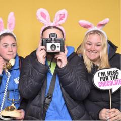 WSPR staff in bunny ears